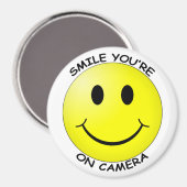 Smile Vous êtes sur Camera Round Magnet (Large) (Recto/Verso)
