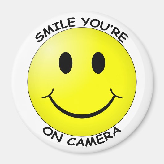 Smile Vous êtes sur Camera Round Magnet (Large) (Devant)