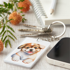 SMILE WAG REPEAT -CUTE DOG SLEUTELHANGER