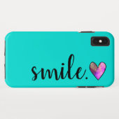SMILE - Waterverf hart Case-Mate iPhone Case (Achterkant (horizontaal))