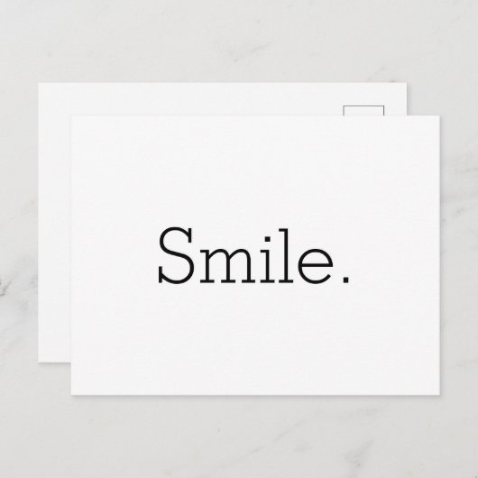 Smile weissschwarz briefkaart (Voorkant / Achterkant)