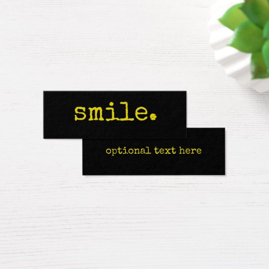 Smile Yellow Black Typographie (Bureau)
