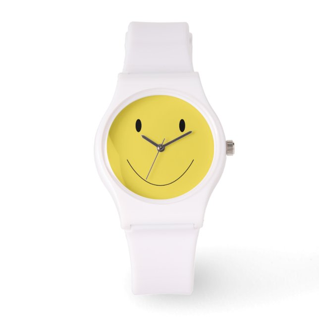Smile Yellow Happy Face 007 Horloge (Voorkant)