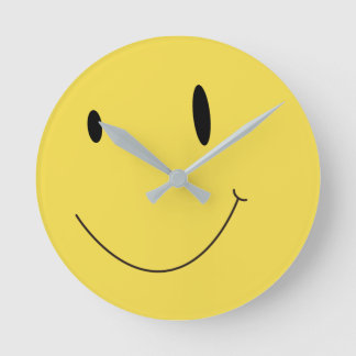 Smile Yellow Happy Face 009 Ronde Klok