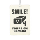 Smile Your On Camera grappige video monitoring aut Luchtverfrisser (Achterkant)