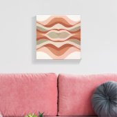 SmileGéométrique Wave Wall Art - toile scandinave (Insitu(Salon))