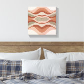 SmileGéométrique Wave Wall Art - toile scandinave (Insitu(Chambre))