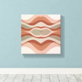 SmileGéométrique Wave Wall Art - toile scandinave (Insitu (Plancher de Bois))