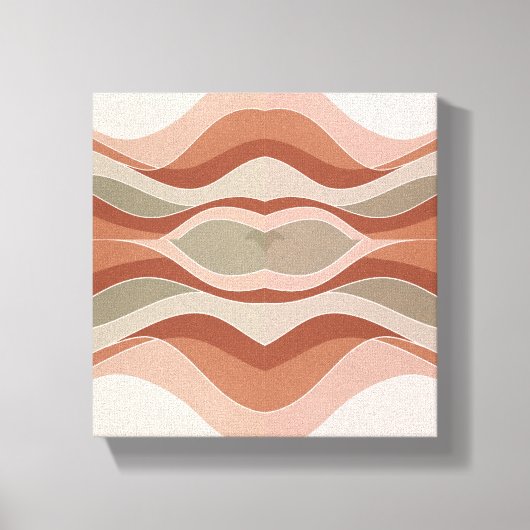 SmileGéométrique Wave Wall Art - toile scandinave (Recto)