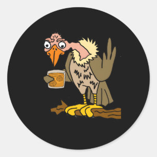 Smilemore Oude Buzzard Drink Bourbon of Whiskey Ronde Sticker