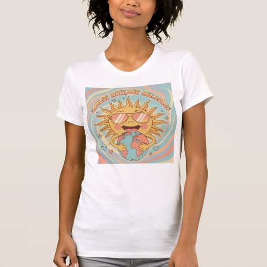 Smiles Attract Miracles — Radiate Joy T-shirt (Voorkant)