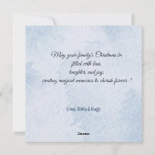 Smiles neigeux & Gite Cheval Carte de Noël (Dos)