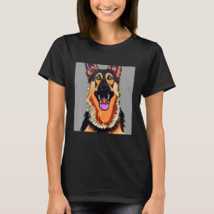 Smileteespets German Shepherd Puppy Dog Art T-shirt