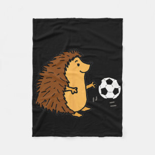 Smileteessports Schattige Egel Speelt Voetbal  Fleece Deken
