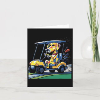 Smiletessports Funny Yellow Lab Hond Rijden Golf Kaart
