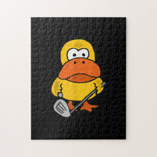 Smiletodays Funny Duck die Golf speelt Legpuzzel