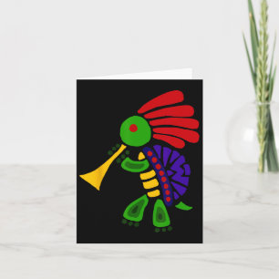 Smiletodaytees Funky Turtle Dancing Kokopelli Kaart