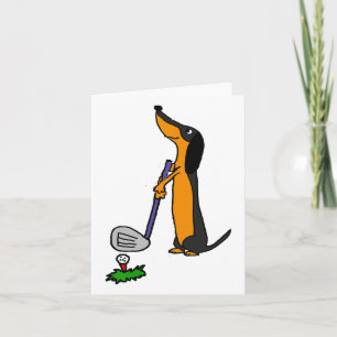 Smiletodaytees Grappige Dachshund Hond Golf Kaart