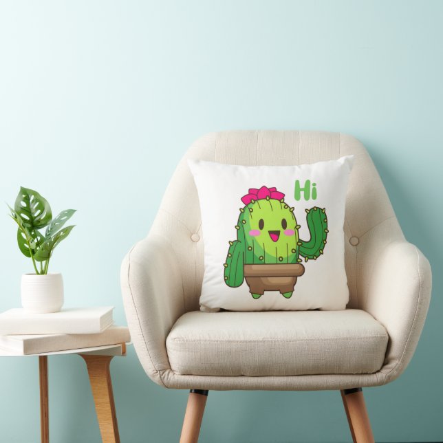 Smiley Cactus Pillow – Hello Plant Design Kussen (Stoel)