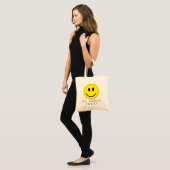 Smiley face canvas tas (Voorkant (model))