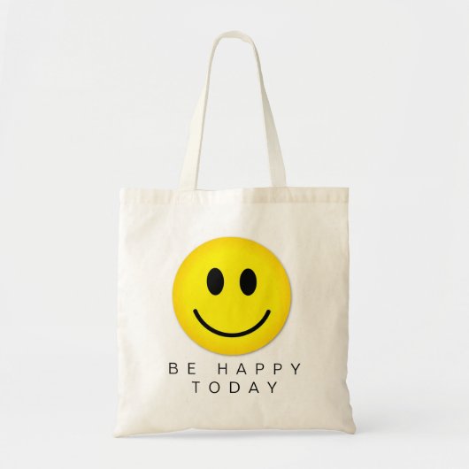 Smiley face canvas tas (Voorkant)