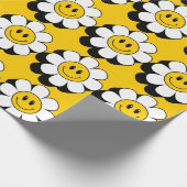 Smiley Face Flower Wrapping Paper Cadeaupapier (Hoek)