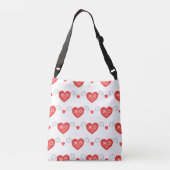 Smiley Face Hearts Crossbody Tas (Achterkant)