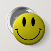 Smiley-Face Ronde Button 7,6 Cm (Voorkant /achterkant)