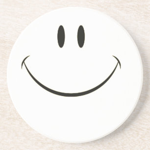 Smiley face zandsteen onderzetter