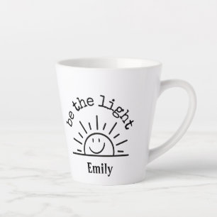 SMILEY FACE ZONNESCHIJN GEPERSONALISEERDE LATTE MO MOK