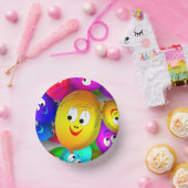 Smiley Faces Balloons Pattern-64171 Papieren Kommen (Feest)
