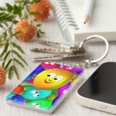 Smiley Faces Balloons Pattern-64171 Sleutelhanger (Voorkant Rechts)