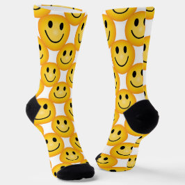 Smiley Happy Face Emoji Printed Gift Socks Sokken