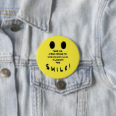 Smiley-Pin Ronde Button 7,6 Cm (In situ)