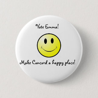 smiley ronde button 5,7 cm