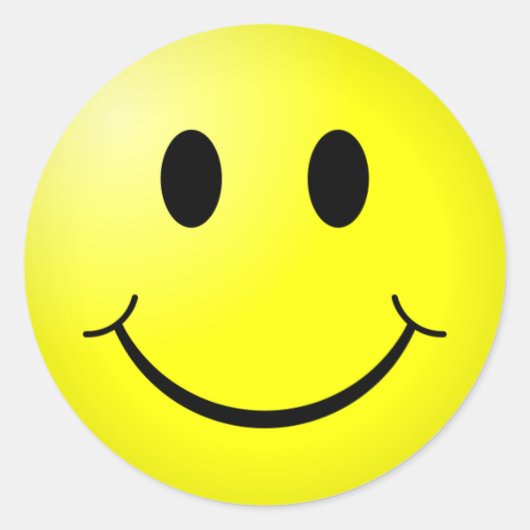 Smiley Ronde Sticker (Voorkant)