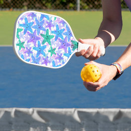 Smiley Star Design Pickleball Paddle
