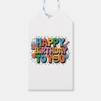 Smiley Verjaardag Cadeaulabel