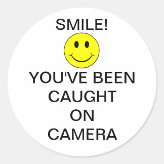 SmileyFaceInbrekerCam Ronde Sticker