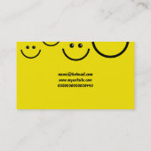 Smilie Face Background, Jouw naam here Visitekaartje (Achterkant)