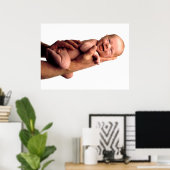 Smiling Baby on Hand Poster (Thuiskantoor)