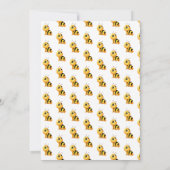 Smiling Bee Baby shower Invitation Kaart (Achterkant)