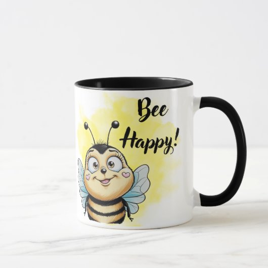 Smiling Bee: Wees blij! Mok (Rechts)