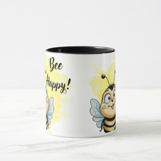 Smiling Bee: Wees blij! Mok (Midden)