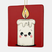 Smiling Candle Christmas Ornament – Cozy Minimal (Links)