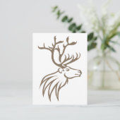 Smiling Cariou Deer Briefkaart (Staand voorkant)