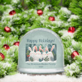 Smiling Christmas Bunnies Sneeuwbol (Kerstmis)