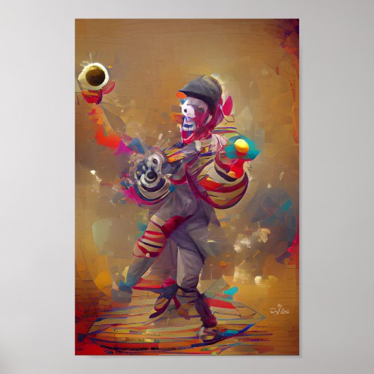 SMILING CLOWN imaginaire illustration affiche (Devant)