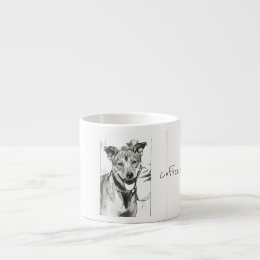 Smiling Dog Espresso Mok (Voorkant)