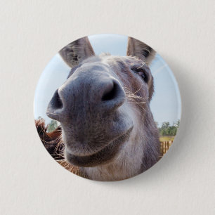 Smiling Donkey Ronde Button 5,7 Cm